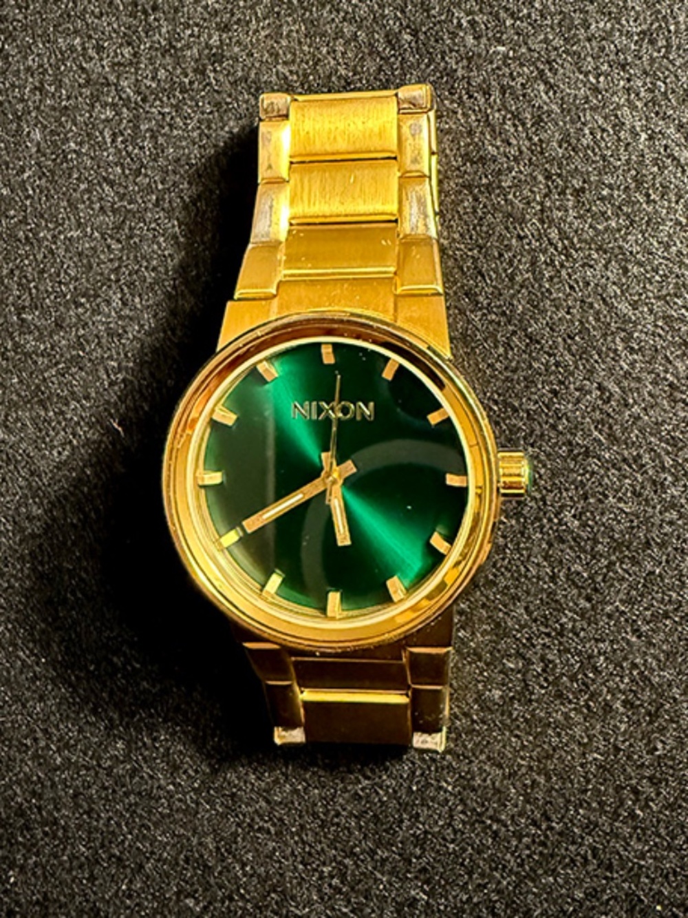 Nixon Green/Gold Cannon Watch